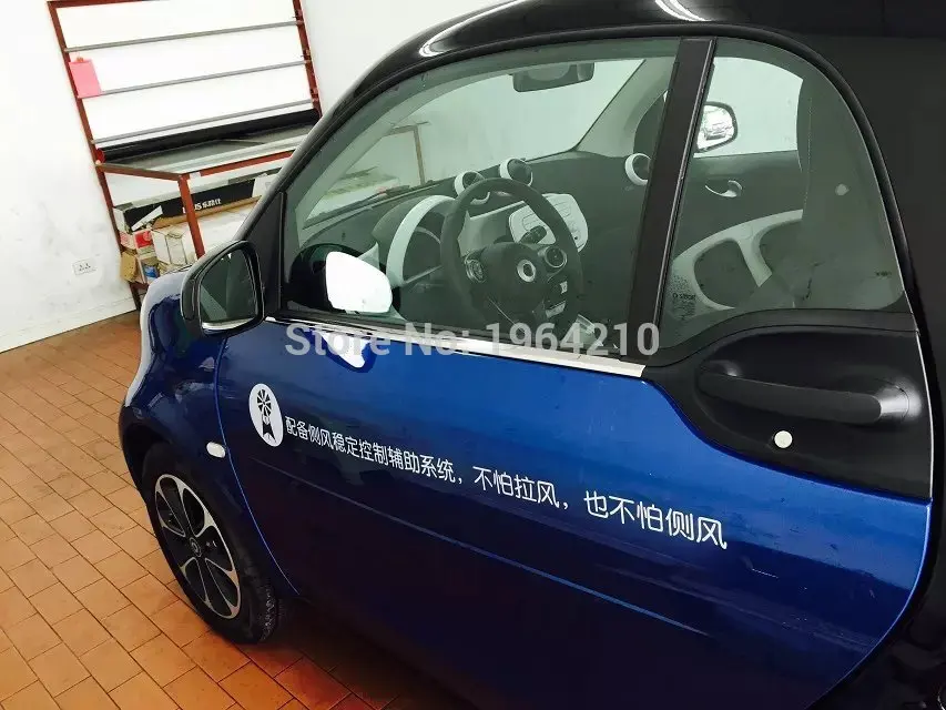 Для Merced-Benz Smart 453 2015-2018 ABS Хромированная Боковая дверь корпус молдинг лайнер