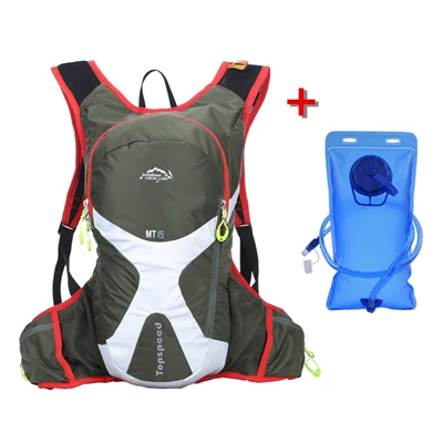 with water bag Рюкзак для велоспорта с водоотталкивающей сумкой 2L, походные сумки для езды на мотоцикле, спортивные сумки для бега, велосипедная спортивная сумка - Цвет: with water bag