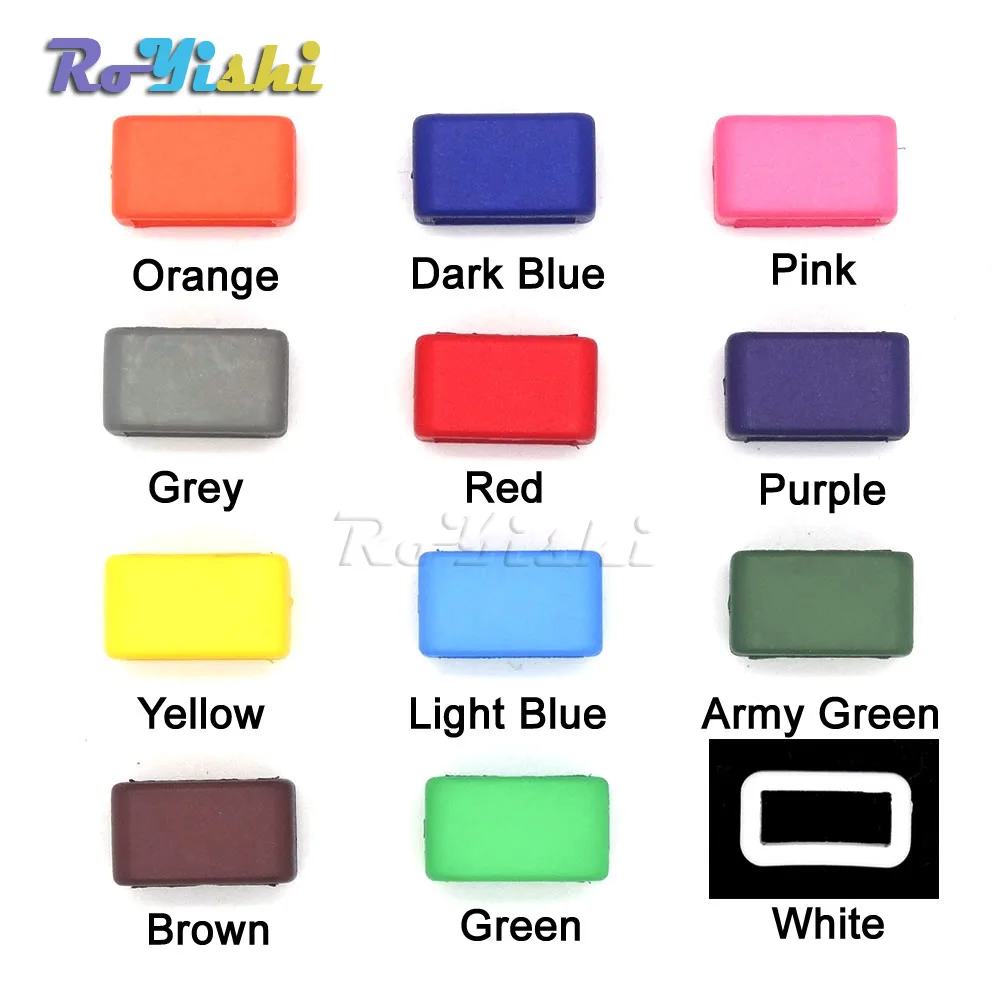 100pcs/pack 3/8&quotColorful Plastic Keeper Belt Loop Square Buckles/Cat Collar Harness Backpack Straps Webbing 10mm |