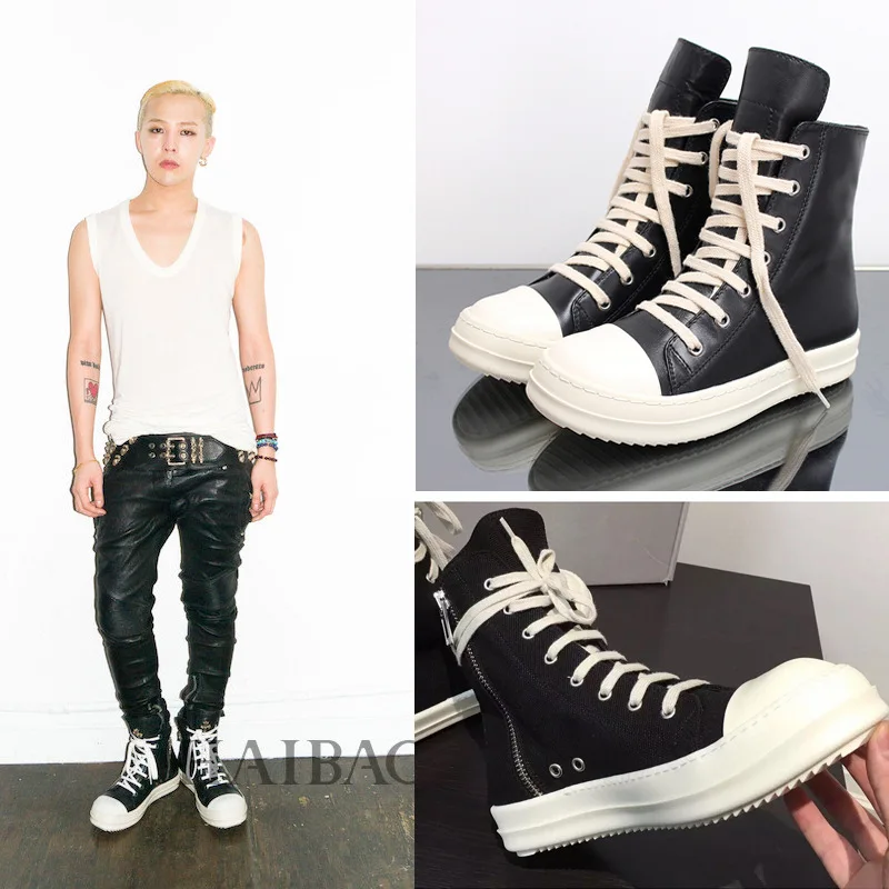 Size 35-46 Hip Hop Mens high top sneakers Casual Shoes lovers Tenis Sapato Masculino retro platform Sneakers Basket zipper | Обувь