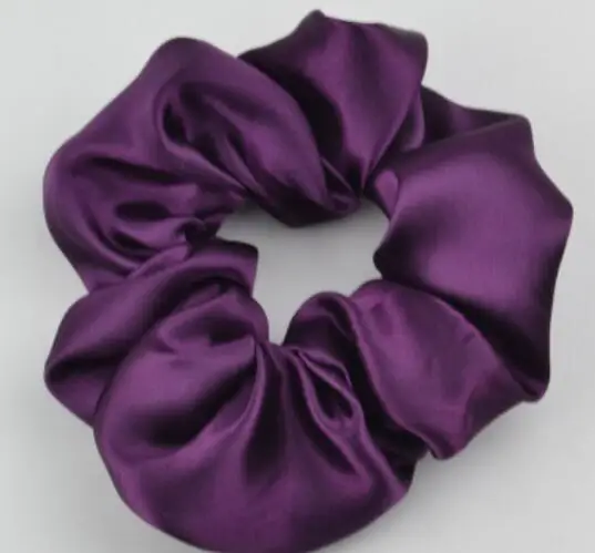 purple Новое поступление новые женские шелковые резинки для волос Элегантные волосы галстук милые аксессуары для волос, хвост держатель для волос - Цвет: purple