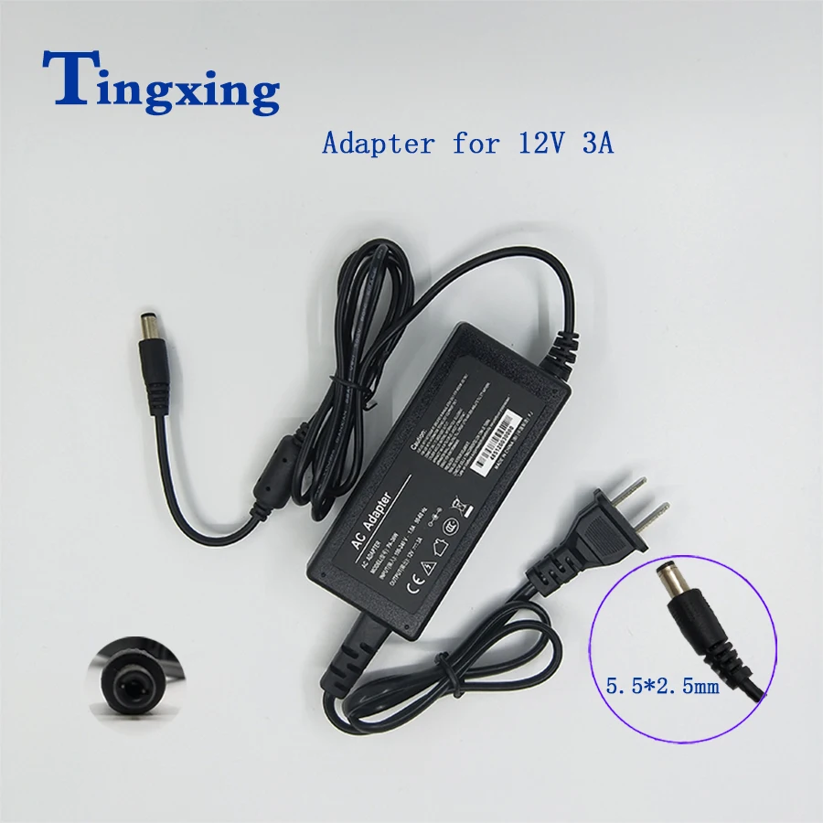 

Адаптер питания с американской вилкой, 12 В, 3 А, 5,5 мм * 2,5 мм, PA-36W AC 100-240 В, адаптер питания переменного тока для ноутбука