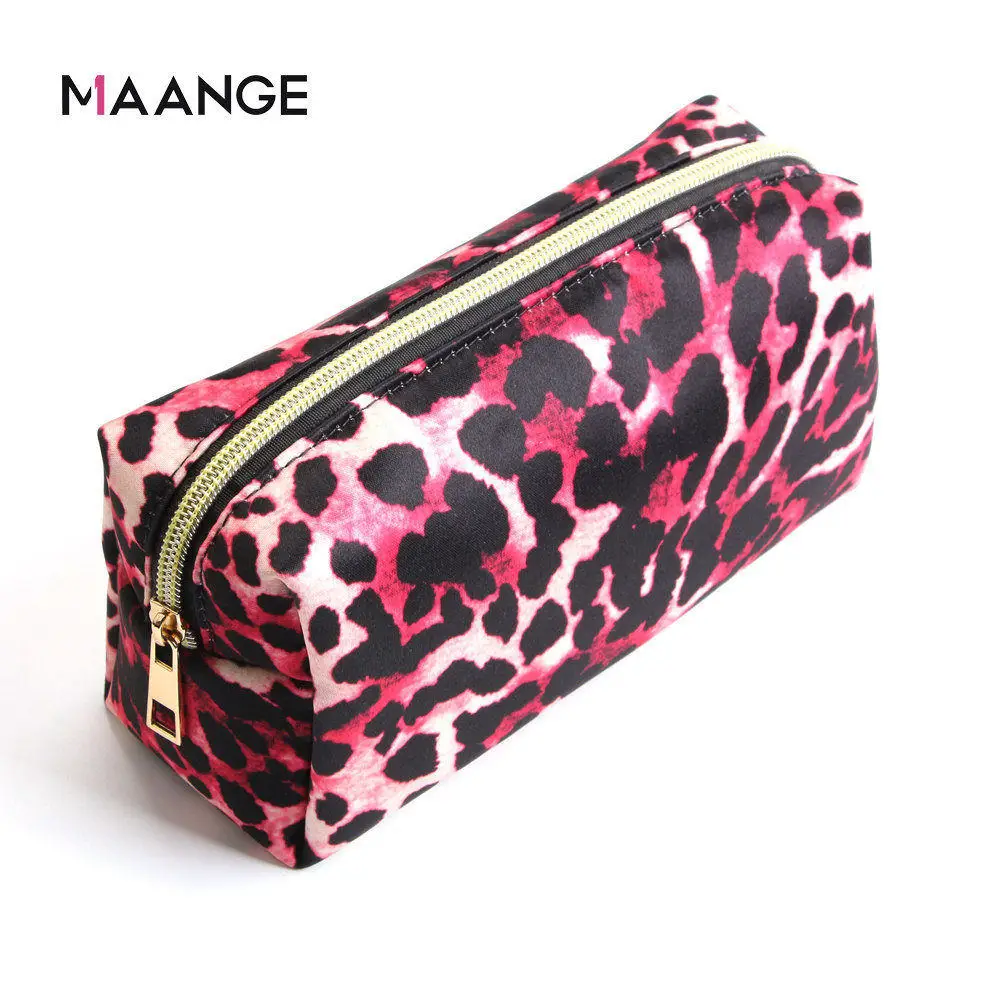 MAANGE женские косметички для макияжа с леопардовым узором дорожные