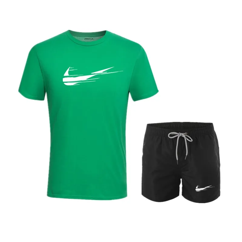 Лето 2019 г. Мужские шорты для бега + футболка мужская спортзала спортивные бег