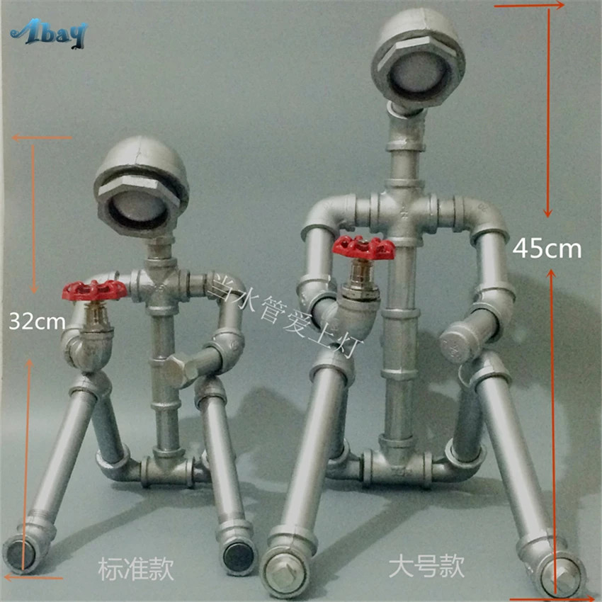 Настольные лампы в стиле ретро индастриал робот железная трубка для спальни