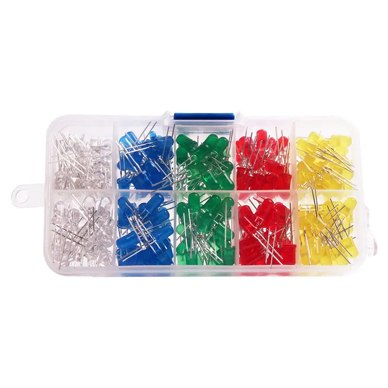 Набор светодиодных ламп Glyduino 300 шт. 3 мм 5 белый желтый красный зеленый синий