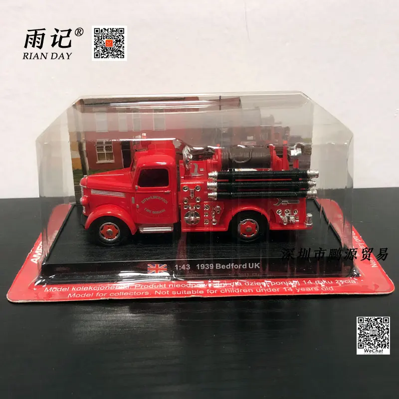 AMER 1/43 масштабная модель автомобиля Toys 1939 bedford UK Fire Engine литая фотоигрушка для