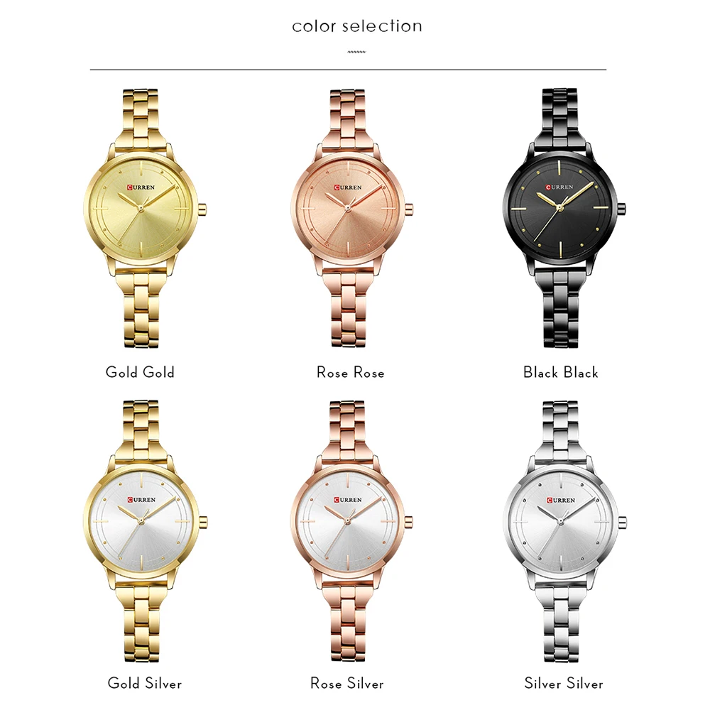 

Top CURREN Women Watch Sale Fashion Quartz Ladies Wrist Watches Stainless Steel watch Women Dress Clock Montre Femme reloj mujer