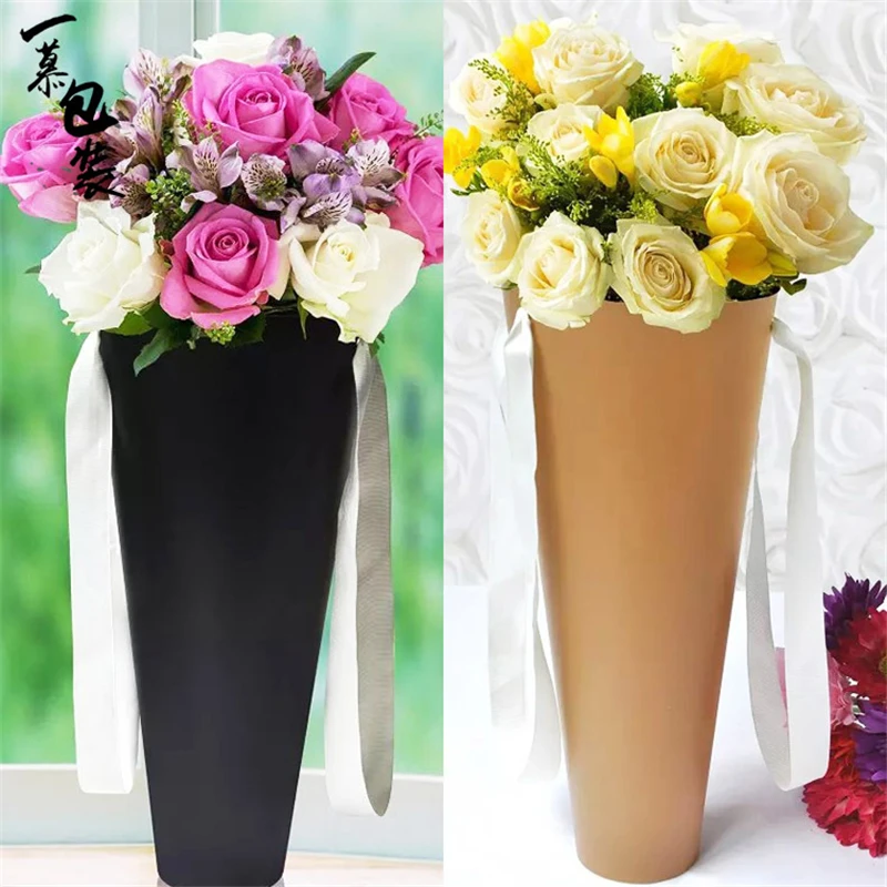 Переносная ПВХ сумка для обнимания 5 шт. Подарочная коробка магазин цветов букет