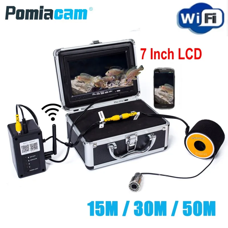 WF13W 15 м 30 50 WIFI рыболокатор видеокамера 7 дюймовый ЖК монитор HD 1000TVL подводная