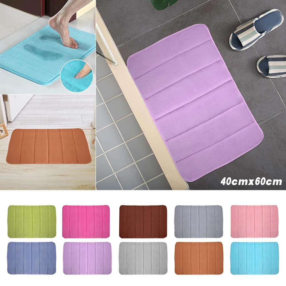 Shaggy Memory Foam коврик для ванной набор водопоглощающий комнаты кухонный двери