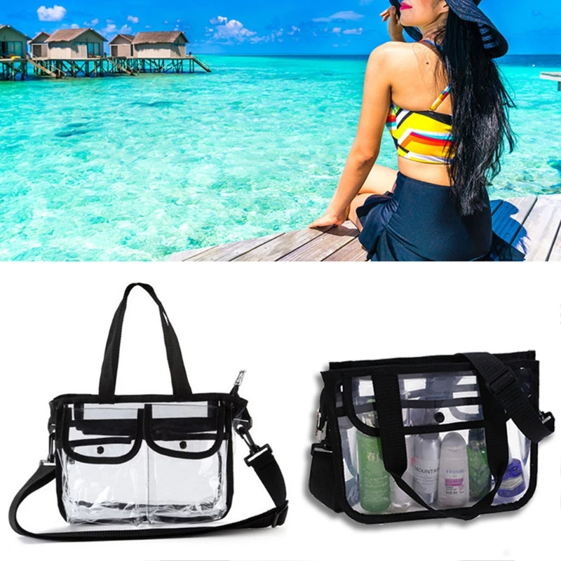 Premium Quality Women PVC Handbag Travel Tote Beach Toiletry Storage Case Shoulder Bag | Багаж и сумки