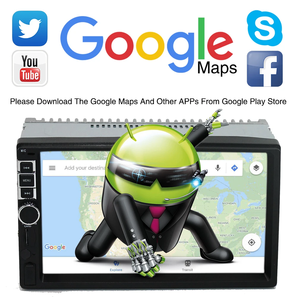 SWM RDS радио 2 Din Android 7,1 gps навигация Авто Радио стерео радио Coche Bluetooth Радио Para авто FM USB