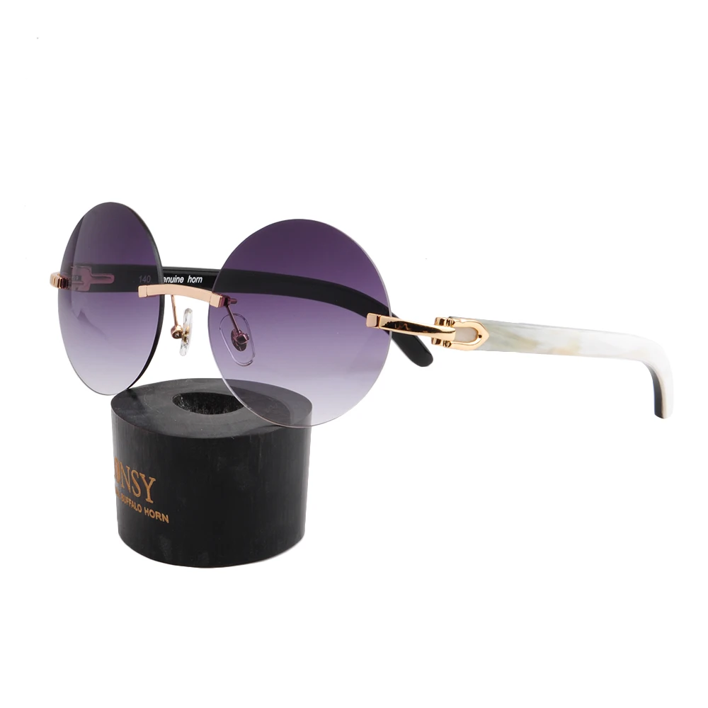 

LONSY Original Buffalo Horn High Quality Sunglasses with high transmittace CR39 Lens