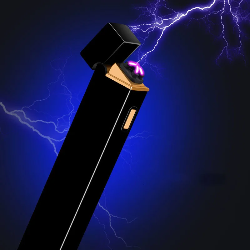 Портативная мини USB зарядка двойная дуговая электрическая зажигалка