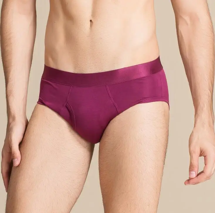 1 PC 100% Pure Silk Knit Men's Underwear Briefs Size L XL 2XL 3XL SG105 | Мужская одежда