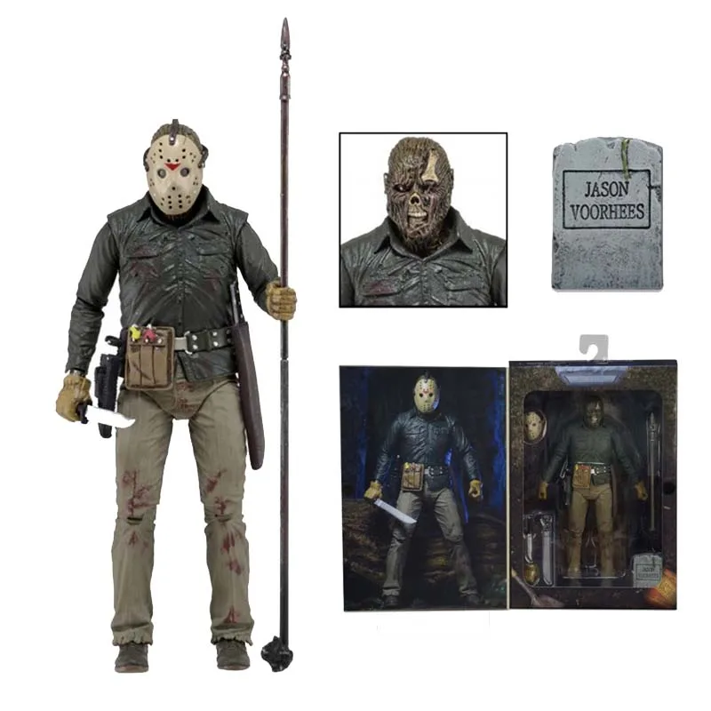 D No Box 5 Тип NECA пятница 13-я часть 2 3 5 V 6 VI 3D Джейсон, Фредди фигурка игрушка кукла подарок на Рождество, Хэллоуин - Цвет: D No Box