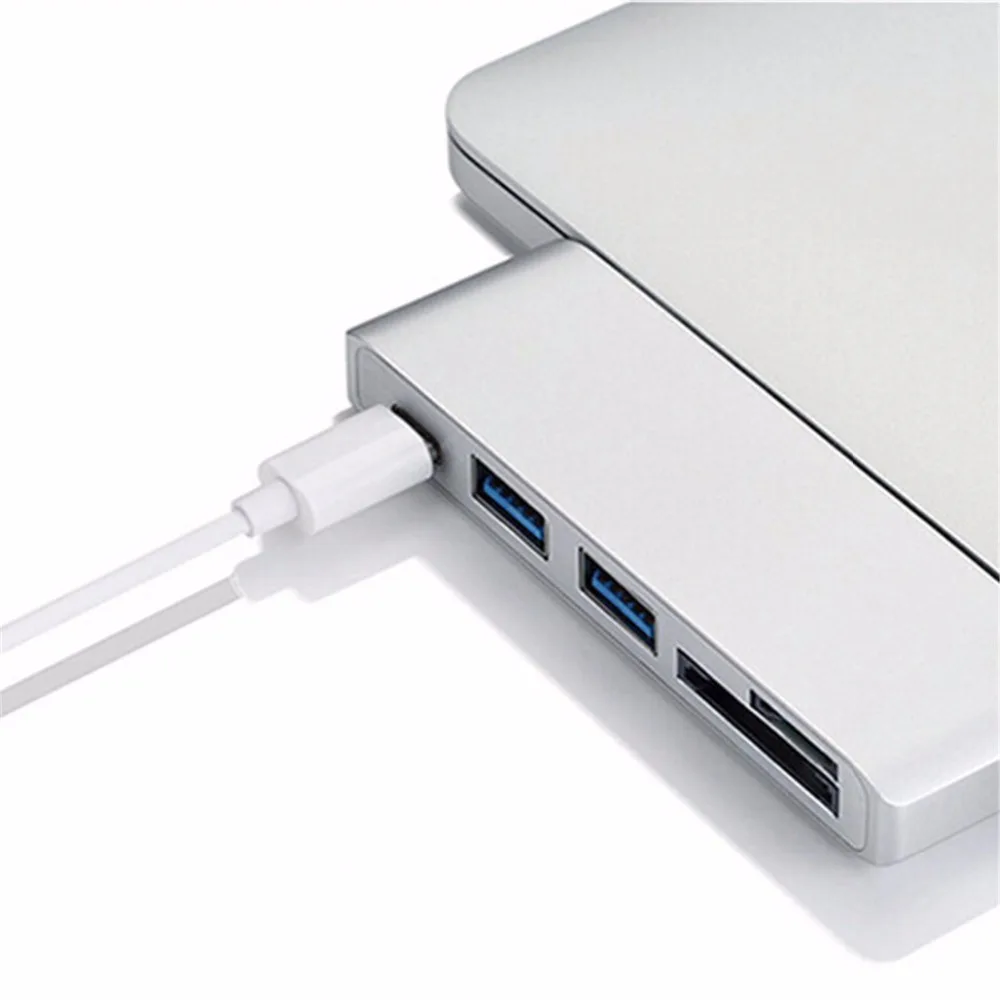 (Q) Аксессуары для ноутбука USB 3 0 Type C концентратор внешний 5 портов сплиттер с микро
