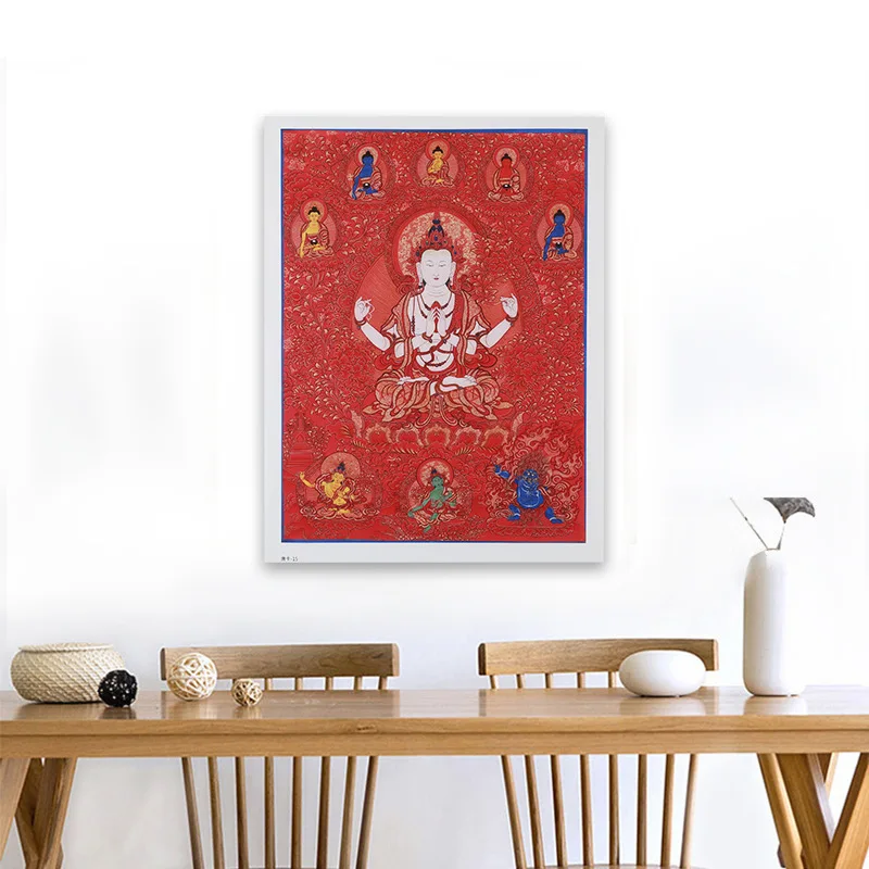 Thangka в этническом стиле, декоративная живопись, гостиная, настенные украшения, живопись, особенности тибетской культуры, картины