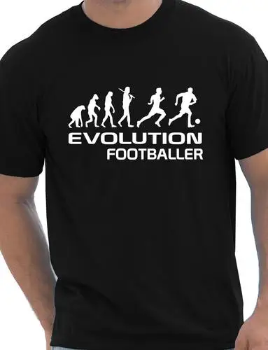 Забавная Мужская футболка evolation Of Footballer большого размера подарок на день