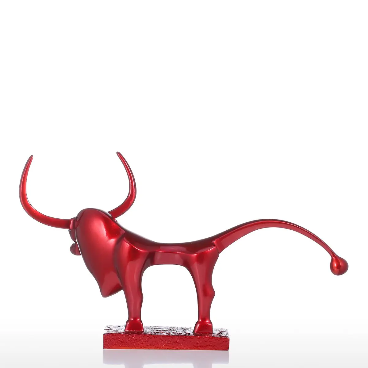 Tooarts Статуэтка с длинным хвостом крупного рогатого скота статуэтка для