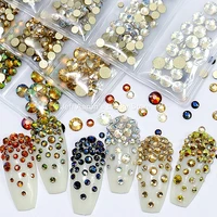 mixed sizes flat back 3d nail art decorations rhinestone glitter nails jewelry accessoires crystal beauty manicure tool