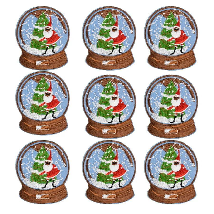 Diy рождественские нашивки с хрустальным шариком для одежды железная вышитая