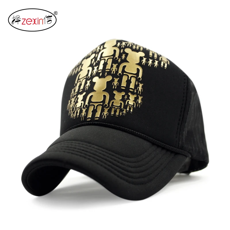 Насильственные медведь голову печати клей моды весной и летом для унисекс хлопка