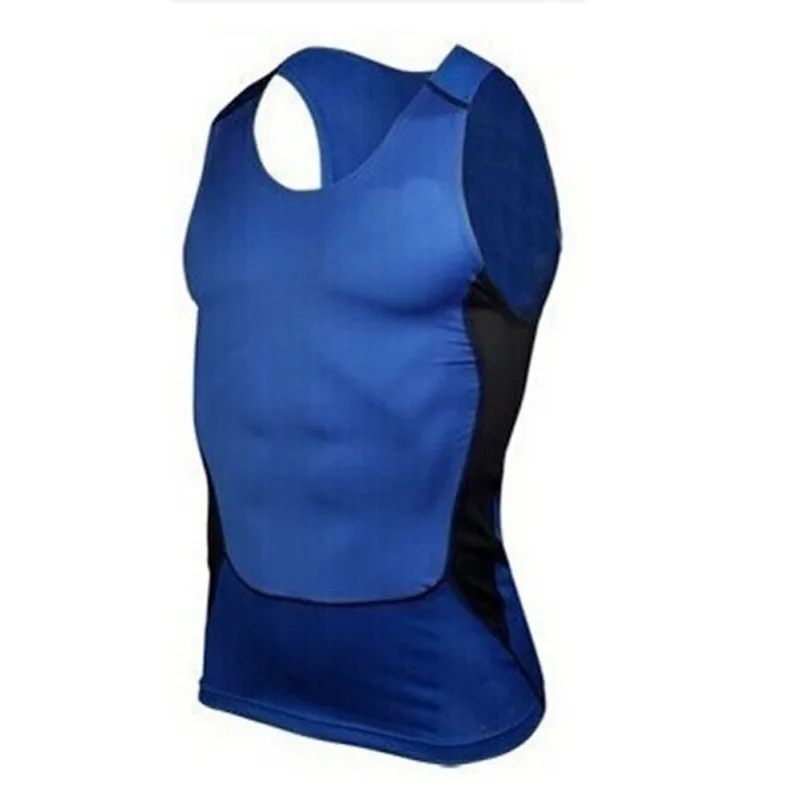 New Arrival Men Fitness GYM Base Layer Tops Compression Sleeveless Sports Tight Vest Shirts Plus Size S/M/L/XL/2XL | Спорт и