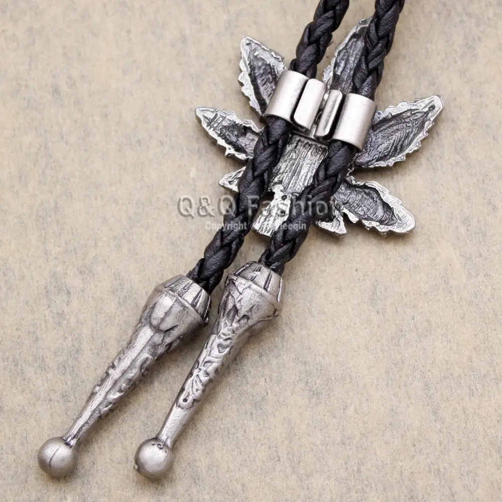 Мужской ковбойский галстук-бабочка винтажный Кожаный Галстук-бабочка с Кленовым