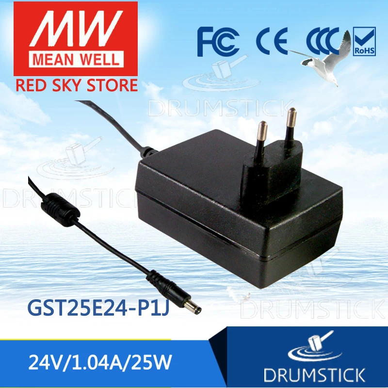 Meanwell GST25E24 P1J 24V 1.04A meanwell GST25E 25W Industrial Высокая надежность промышленный адаптер|mean well