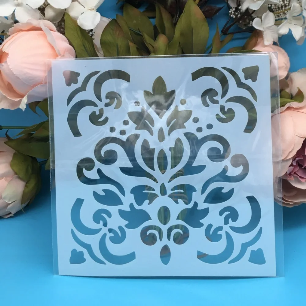 5.9&quot Flower Background DIY Craft Layering Stencils Wall Painting Scrapbooking Stamping Embossing Album Paper Card Template F5301 | Дом и