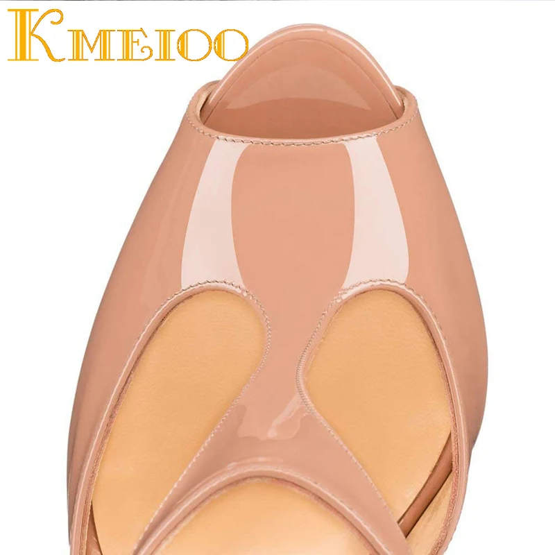 Женские босоножки на платформе Kmeioo туфли-лодочки очень высоком каблуке с