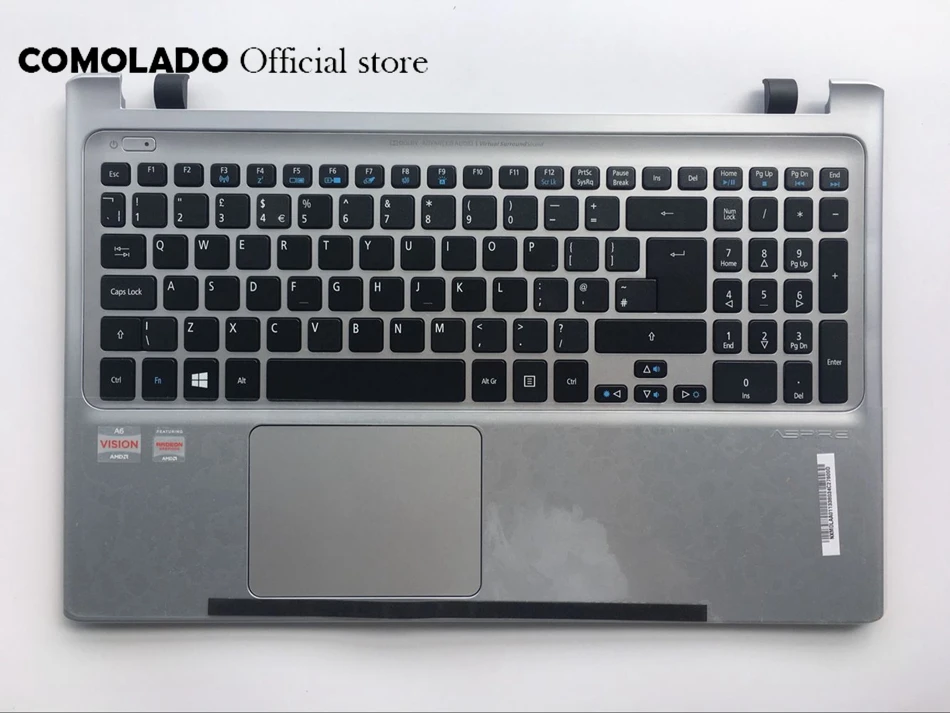 Британская клавиатура для ноутбука Acer Aspire V5 551G 551 с серебристой оболочкой C