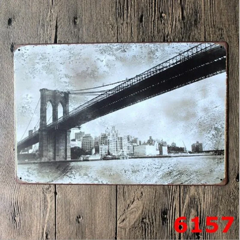Известных достопримечательностей Placa Decorativa Старинные бар кафе украшения