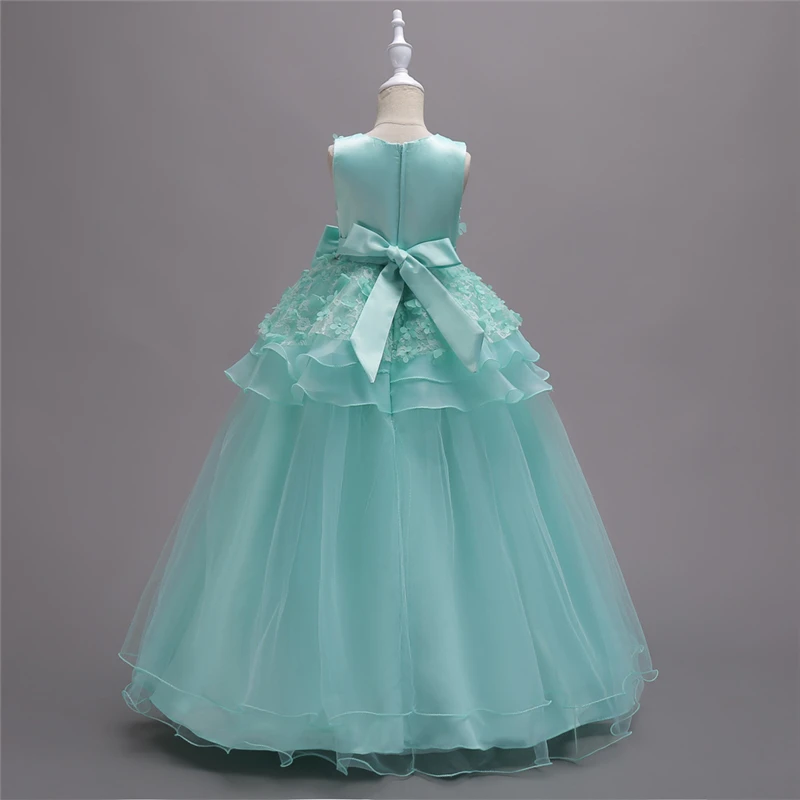 Teenagers Clothing Girl Princess Sleeveless Flower Prom Gowns Teens Girls Dresses 2018 Summer Children Party and Wedding Dress | Детская