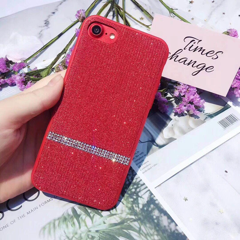Easterm Giltter Bling чехол для iPhone 6 7 8 X телефон Экран протектор плюс Полностью Защищенный