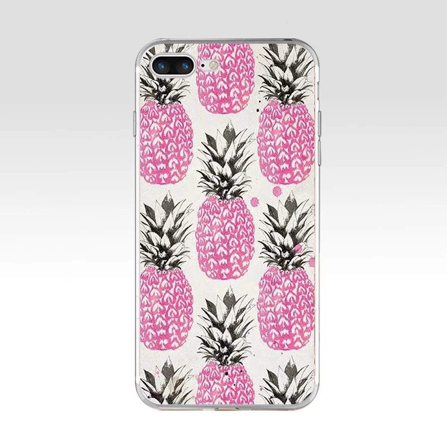 263FG розовый Ананасовый Мягкий ТПУ силиконовый чехол для Apple Iphone 5 6 6s 7 8 plus x xr xs