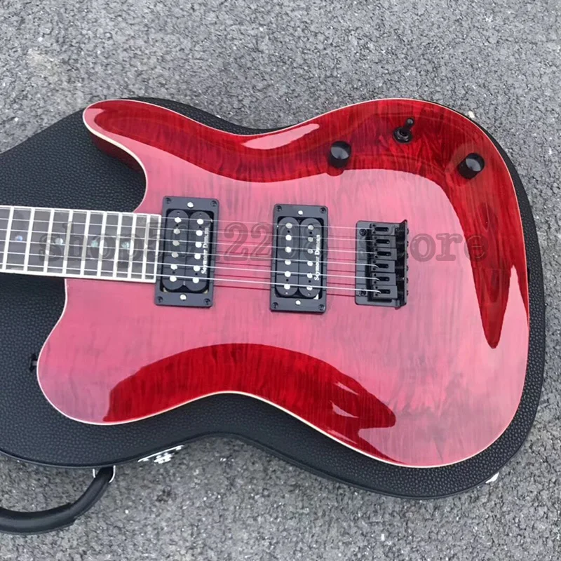 Малиновый TL электрогитара Seymour Duncan звукосниматели, винно-красный арочный клен топ, новое поступление гитара