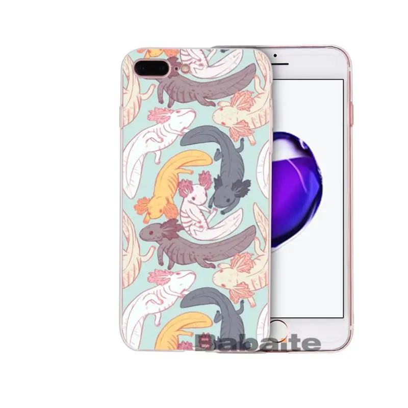 A7 Babaite Прозрачный чехол для телефона с милыми животными Axolotl для iPhone 8 7 6 6S Plus X XS MAX 5 5S SE XR Cellphones11 11pro 11promax - Цвет: A7