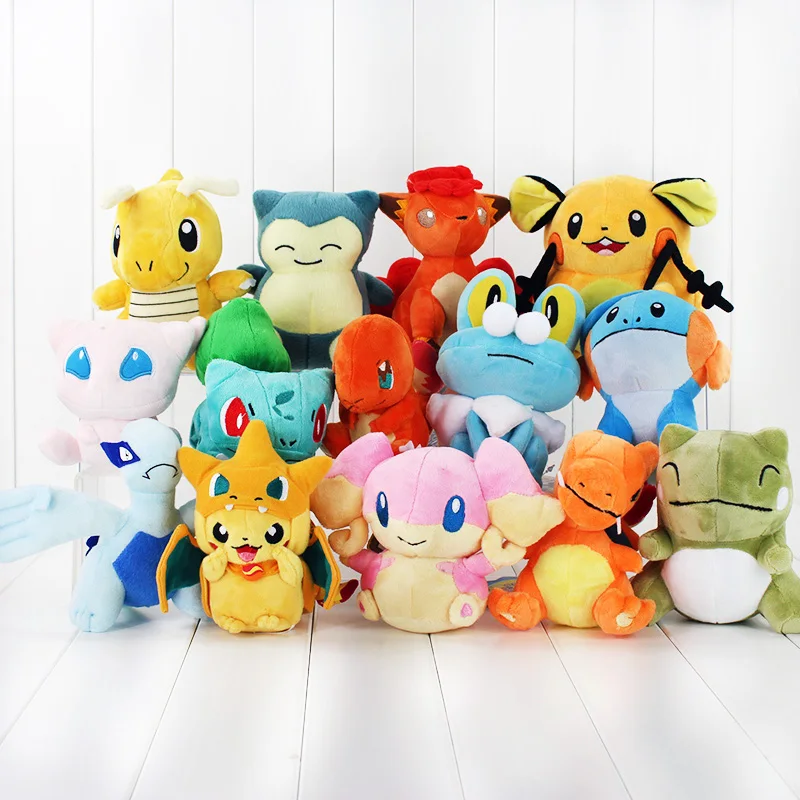 5,5 ''Jigglypuff Charmander Gengar Bulbasaur Dragonite Snorlax Mewtwo Psyduck Lapras Charizard Torchic Groudon плюшевые игрушки куклы
