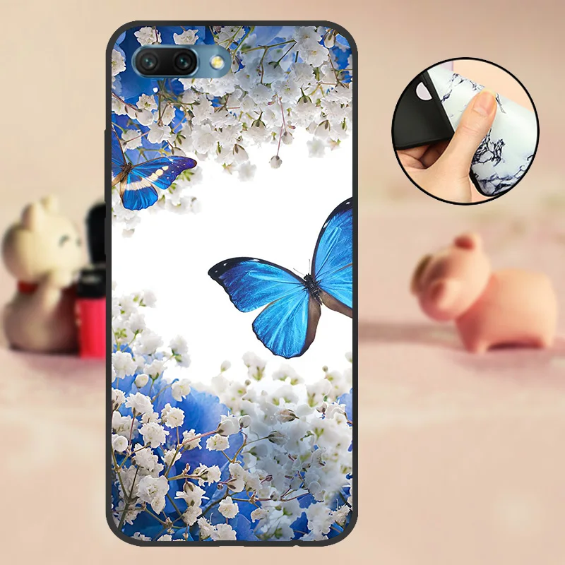 CBHDG Чехол для huawei Honor 10, задняя крышка 5,84 дюйма, Черный Силиконовый ТПУ чехол для телефона, бамперы для huawei Honor 10, милые черные матовые чехлы - Цвет: CBHDG