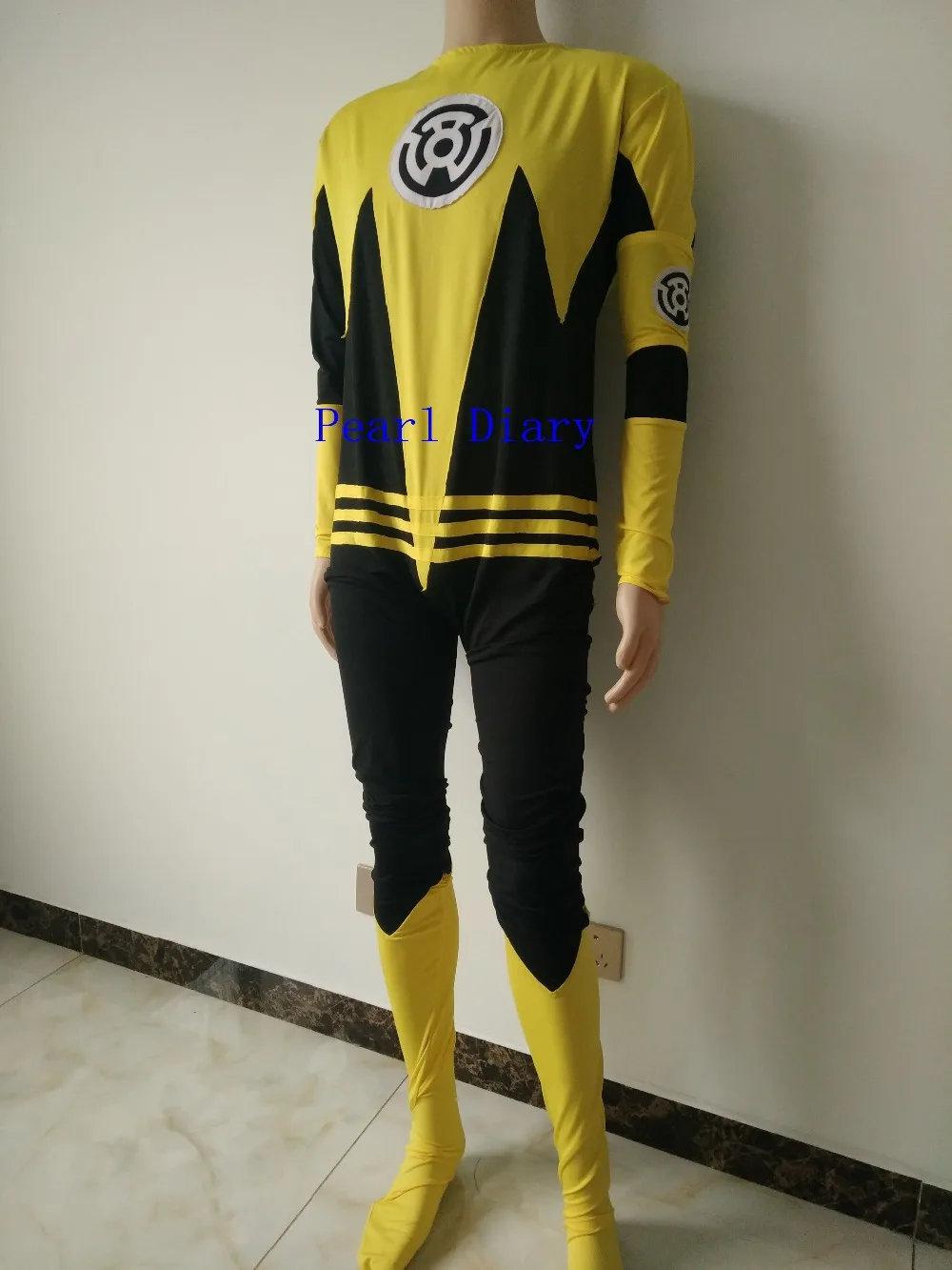 Костюм для косплея из спандекса желтый маскарадный костюм супергероя без рук и