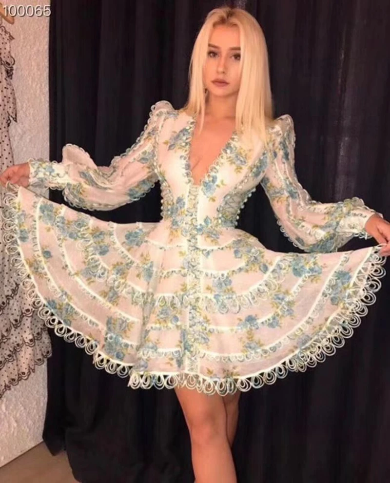 Вечернее платье vestidos Verano 2019 Новое сексуальное с v образным вырезом и пышным