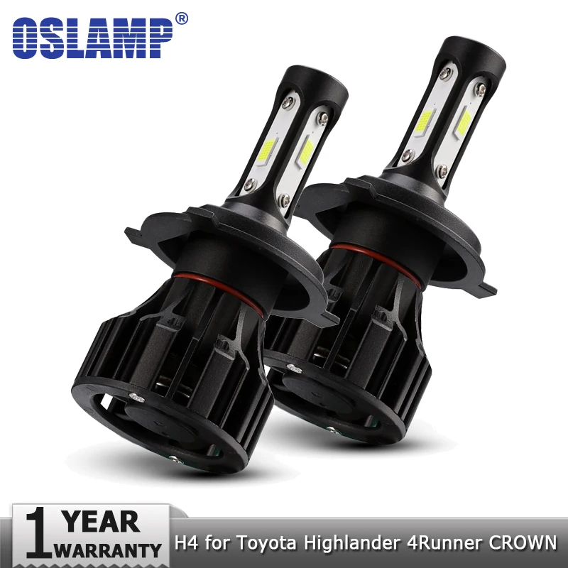 Oslamp H4 светодиодный фар автомобиля лампы Hi короче спереди и длиннее сзади) 12 В 8000lm