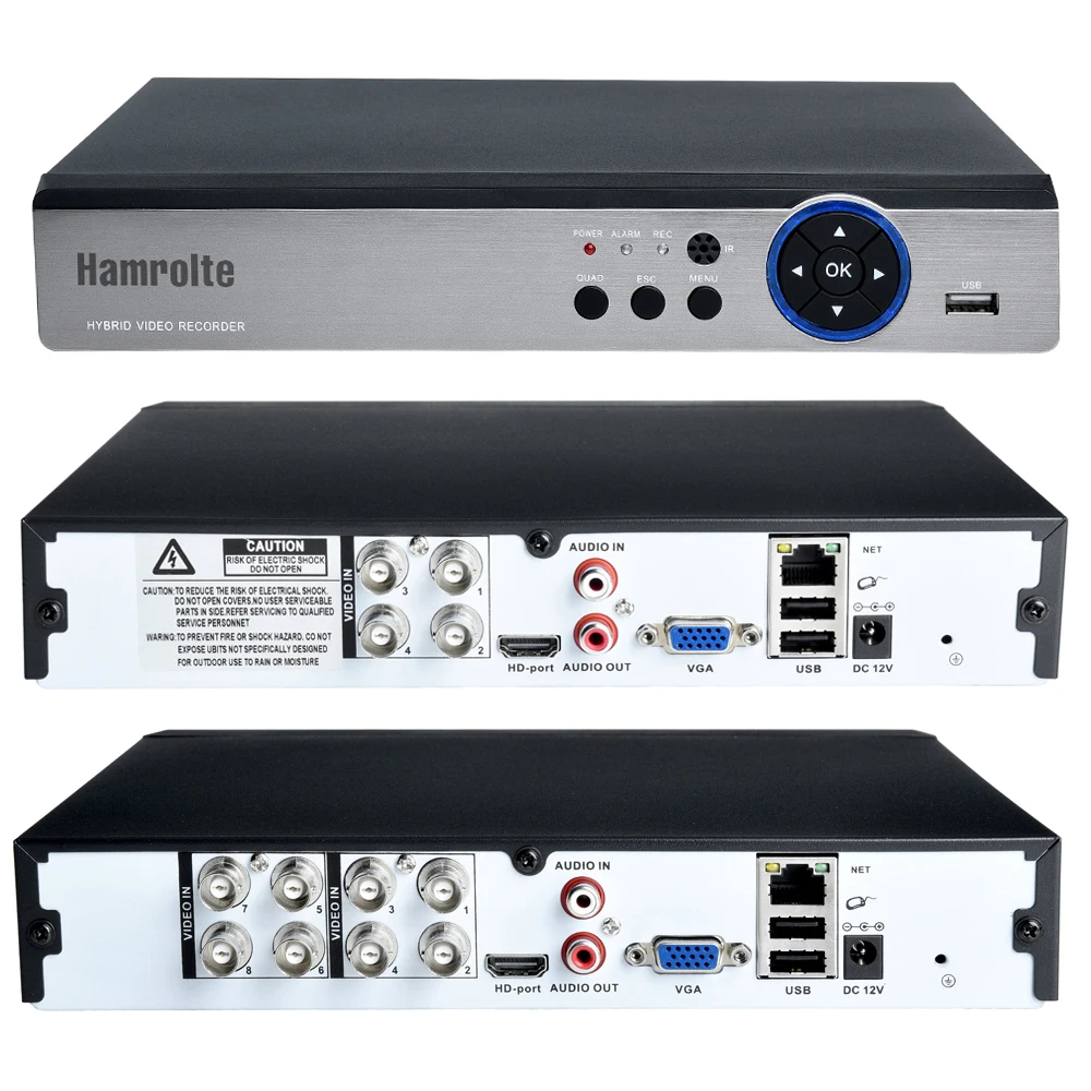 Hamrolte 5MP AHD DVR 4CH/8CH 5 в 1 гибридный рекордер безопасности для 5MP/4MP 1080P TVI CVI аналоговая