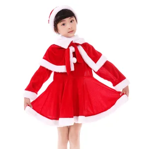 Boy Girl Christmas Cloth for Girls Santa Claus Clothing Costume Set New Year Dress with Cape and Cap Outfits Long Sleeve Boy Girl Christmas Cloth for Girls Santa Claus Clothing Costume Set New Year Dress with Cape and Cap Outfits Long Sleeve