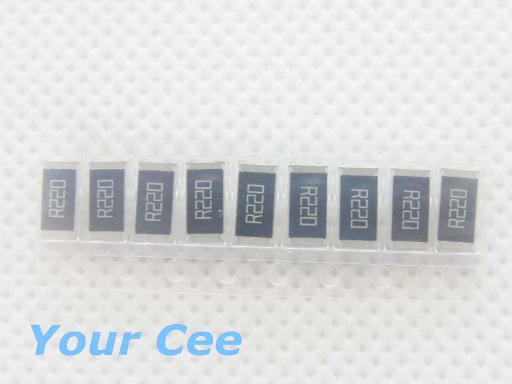 50 шт. 2512 SMD резистор 1 Вт 0.22R 1% чиповый 0 22 Ом R220|resistor 0|smd resistor 1wsmd |