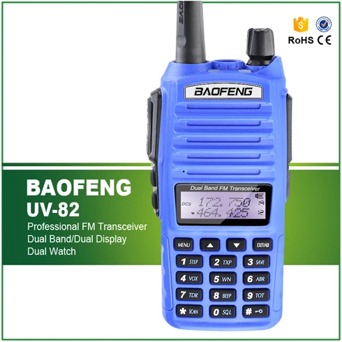 BAOFENG Заводская Авторизованная Новая акция 2 шт./лот Baofeng UV-82 Двухдиапазонная 5 Вт рация - Цвет: Blue