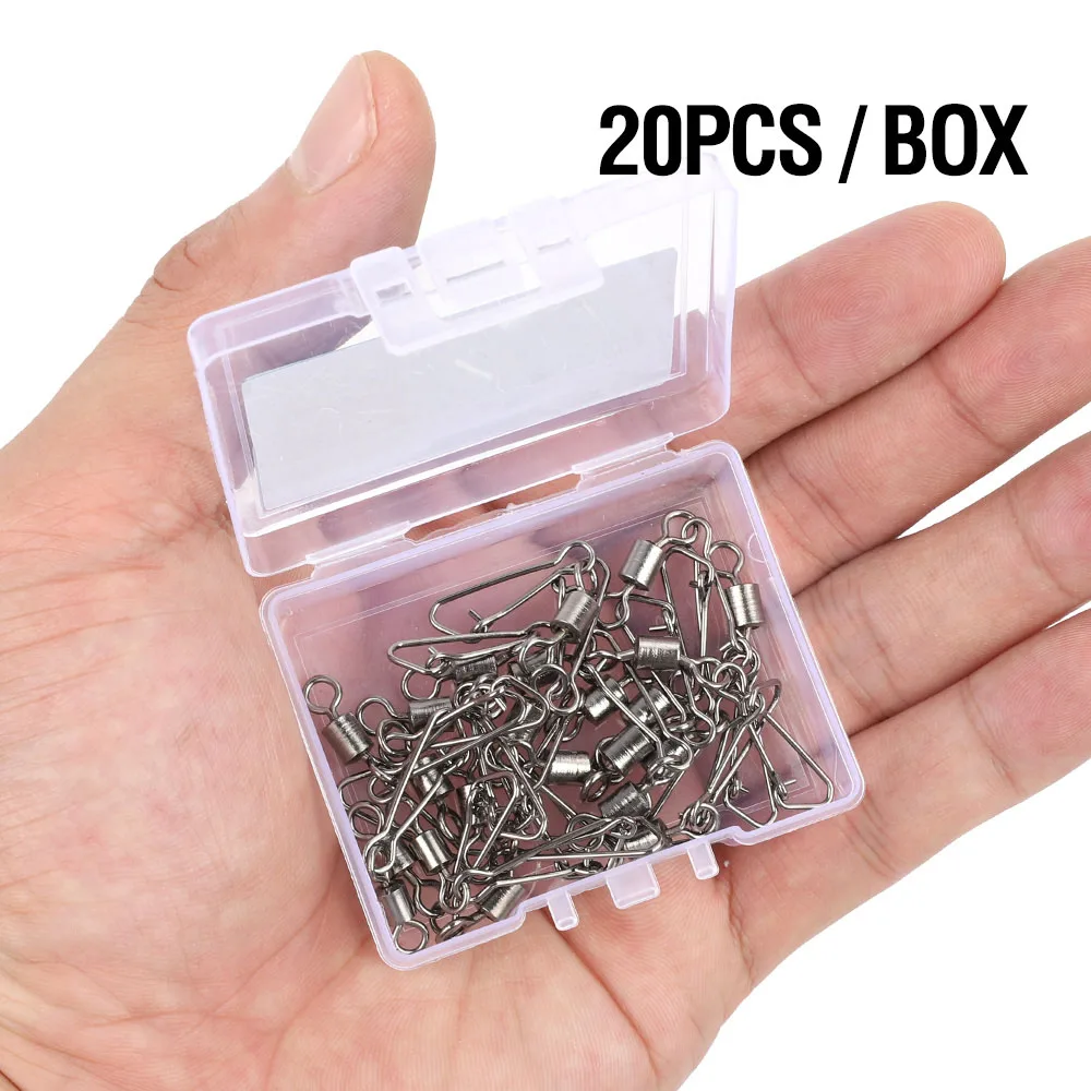 20pcs DONQL10/20/50 шт./лот высокоуглеродистой стали рыболовные соединительные шарниры кирпечей из глины прокатки с крючок оснастки рыболовный крючок контактный разъем - Цвет: 20pcs